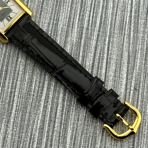 Cartier Tank Vermeil Ref. 5057001 | Quartz | Rare Dial | Vintage | Cartier Strap | 20x28mm | Damen | Ladies | VIP