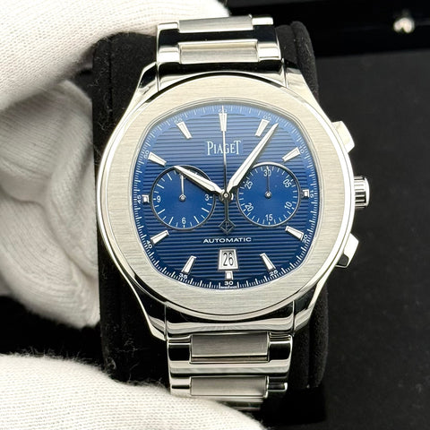 Piaget Polo S Chronograph Ref. G0A41006 | Full-Set 12/2022 | Piaget Garantie 12/2030 | Blue Dial | Top Condition
