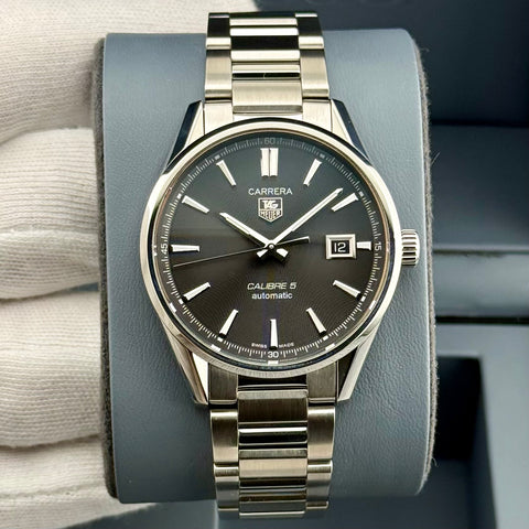 Tag Heuer Carrera Calibre 5 Ref. WAR211A.BA0782 | Full-Set 2019 | Serviced 06/2026 | 39mm | Black Dial | Top