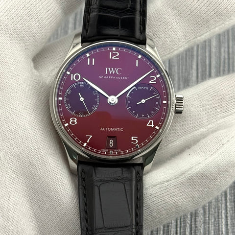 IWC Portugieser 7 Days Ref. IW500714 | Full-Set 06/2022 | Red Bordeaux Dial | Automatic | 42.3mm | Rare