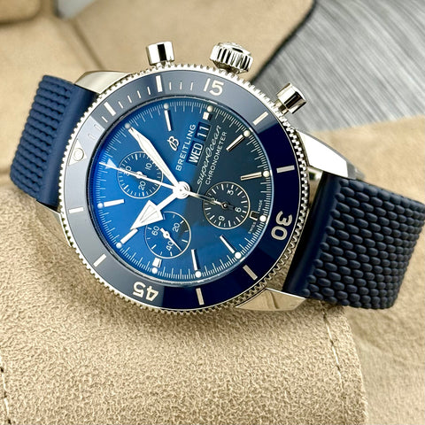 Breitling Superocean Heritage Chronograph 44 Ref. A13313161C1S1 | Full-Set 12/2024 | Like New | Chronograph | Blue Dial | Top