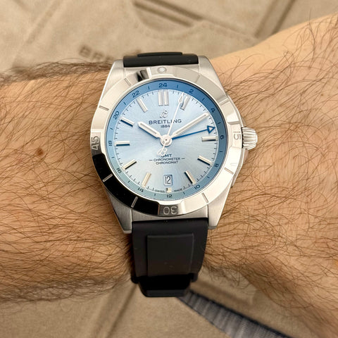 Breitling Chronomat Automatic GMT 40 Ref. P32398101C1S1 | Full-Set 09/2024 | Ice Blue Dial | Top Condition | VIP