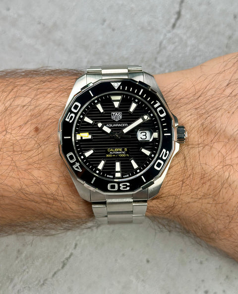 Tag Heuer Aquaracer 300M Calibre 5 Ref. WAY201A | Full-Set 2019 | 43mm | Automatic | Black Dial | Top