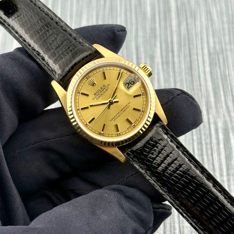 Rolex Datejust 31 Ref. 68278 | Rolex Revision 11/2021 | E-Serie ca. 1991 | 18K Rolex Schließe | 18K Gelbgold | VIP