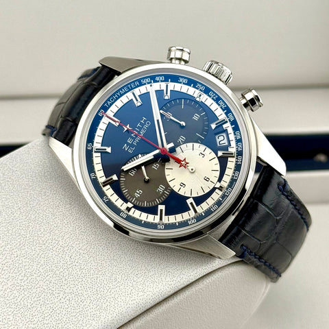 Zenith El Primero 36‘000 VpH Ref. 03.2150.400/53.C700 | Full-Set 12/2024 | Zenith Garantie 12/2029 | 38mm | Blue Dial | Automatic | Top