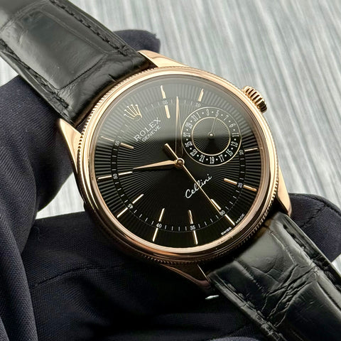 Rolex Cellini Date Ref. 50515 | Full-Set 2017 | 18K Rosegold | Automatic | 39mm | Black Dial | Top Condition | VIP
