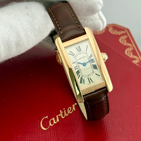 Cartier Tank Américaine Ref. W2607456 (2503) | Full-Set 2013 | 18K Roségold | 19×34,8 mm | Like New | Ladies | Damen | Top