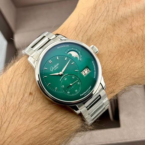 Glashütte Original PanoMaticLunar Ref. 1-90-02-13-32-70 | Full-Set 10/2024 | Ungetragen | Unworn | 40mm | Green Dial | Top