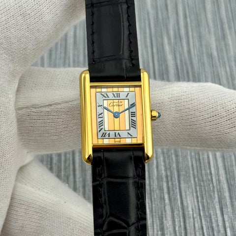Cartier Tank Vermeil Trinity Ref. 66001 | Tricolore | Trinity Dial | Quartz | 21x28mm | Ladies | VIP