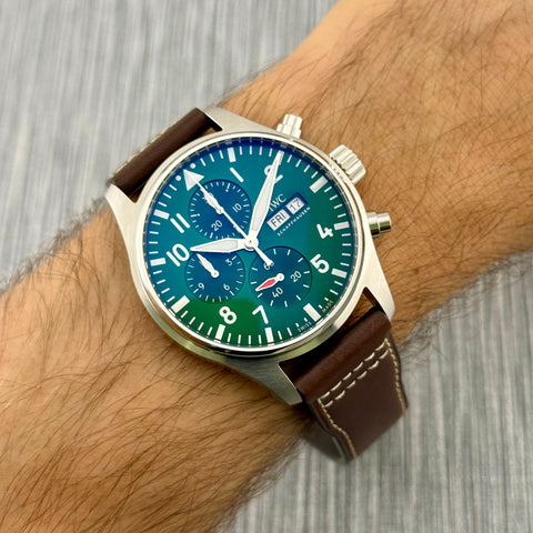 IWC Chronograph Pilots Watch Ref. IW378005 | Full-Set 08/2024 | Unworn | Ungetragen | Garantie 08/2032 | 43mm | Green Dial | Top