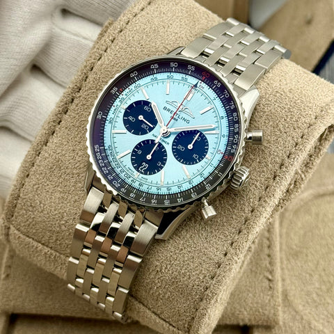 Breitling Navitimer B01 Chronograph 43 Ref. AB0138241C1A1 | Full-Set 02/2025 | Garantie 02/2033 | Eisblau | AB0138 | Like New