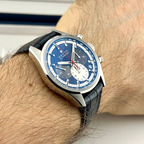 Zenith El Primero 36‘000 VpH Ref. 03.2150.400/53.C700 | Full-Set 12/2024 | Zenith Garantie 12/2029 | 38mm | Blue Dial | Automatic | Top