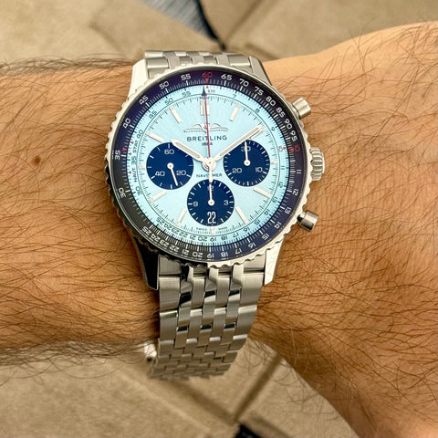 Breitling Navitimer B01 Chronograph 43 Ref. AB0138241C1A1 | Full-Set 02/2025 | Garantie 02/2033 | Eisblau | AB0138 | Like New