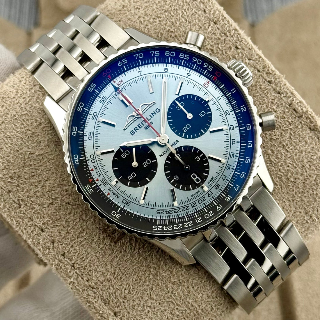 Breitling Navitimer B01 Chronograph 43 Ref. AB0138241C1A1 | Full-Set 07/2022 | Ice Blue | Eisblau | Top Condition