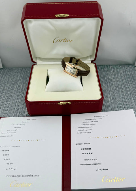 Cartier Tank Américaine Ref. W2607456 (2503) | Full-Set 2013 | 18K Roségold | 19×34,8 mm | Like New | Ladies | Damen | Top