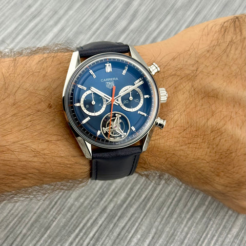 Tag Heuer Carrera Chronograph Tourbillon Ref. CBS5010.FC6543 | Full-Set 12/2024 | Tag Heuer Garantie 12/2029 | 42mm | Top Condition