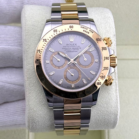 Rolex Daytona Bicolor Ref. 116523 | Full-Set 2014 | Unpolished | Grey Dial | 40mm | Top