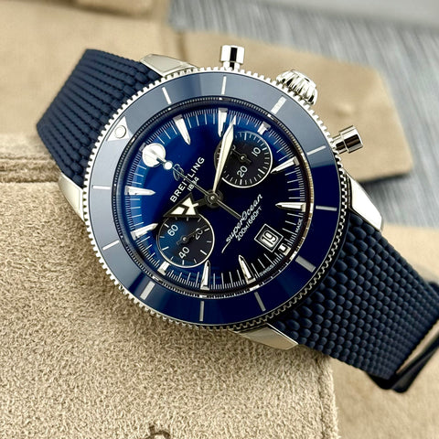 Breitling Superocean Heritage B01 Chronograph 42 Ref. AB0156161C1S1 | Full-Set 07/2025 | NEU | Unworn | 42mm | Blue Dial | VIP