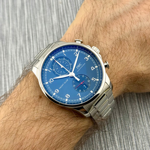 IWC Portugieser Yacht Club Chronograph Ref. IW390701 | Full-Set 12/2020 | IWC Garantie 12/2028 | Top Condition | Blue Dial