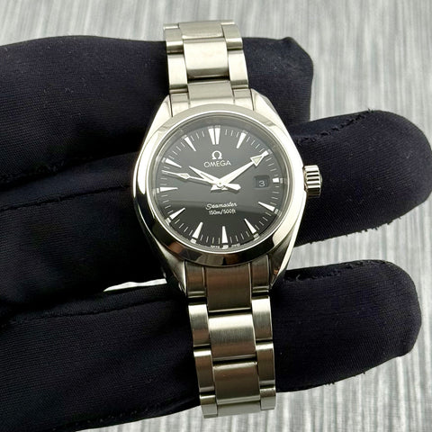 Omega Seamaster Aqua Terra Ref. 2577.50 | Quartz | 29mm | Black Dial | Lady | Top | VIP