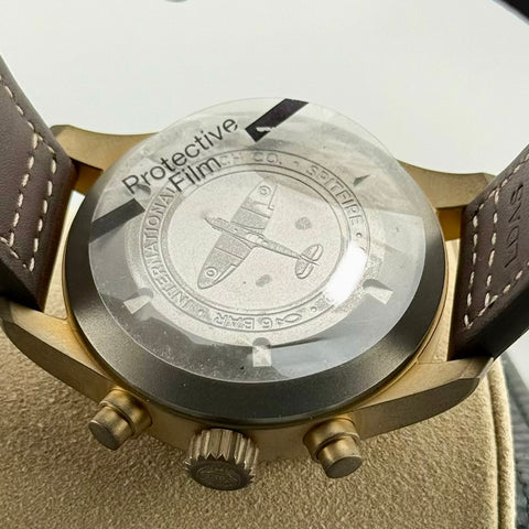 IWC Pilots Watch Chronograph Spitfire Ref. IW387902 | Full-Set 02/2026 | IWC Garantie 02/2024 | Unworn | Bronze | Green Dial | Top