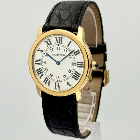 Cartier Ronde Solo de Cartier Ref. 2988 | Quartz | 36mm | 18k Gelbgold | 18ct Yellow Gold | Rare | VIP