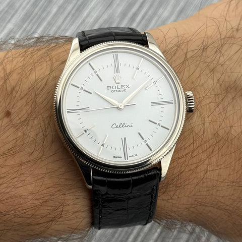 Rolex Cellini Time Ref. 50509 | Full-Set 2015 | Serviced 09/2025 | 18K Weissgold | 39mm | Rare