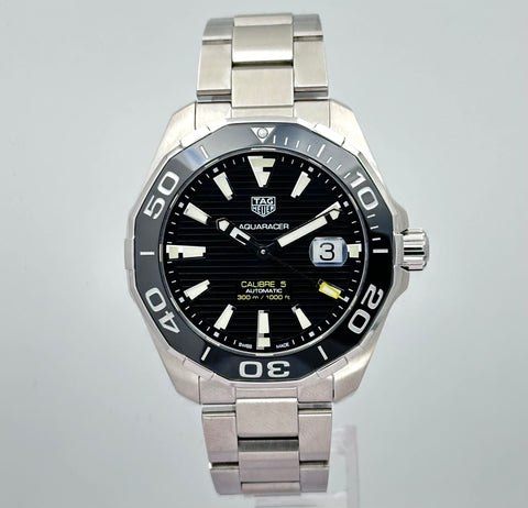 Tag Heuer Aquaracer 300M Calibre 5 Ref. WAY201A | Full-Set 2019 | 43mm | Automatic | Black Dial | Top