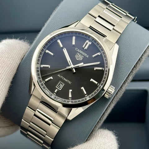 Tag Heuer Carrera Date Calibre 5 Ref. WBN2110.BA0639 | Full-Set 02/2024 | Like New | Black Dial | 39mm | Top
