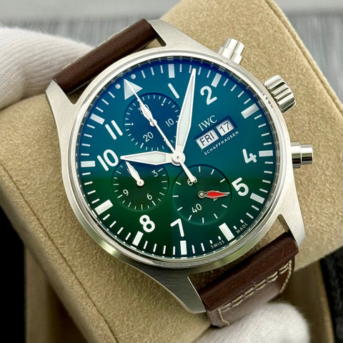 IWC Chronograph Pilots Watch Ref. IW378005 | Full-Set 08/2024 | Unworn | Ungetragen | Garantie 08/2032 | 43mm | Green Dial | Top