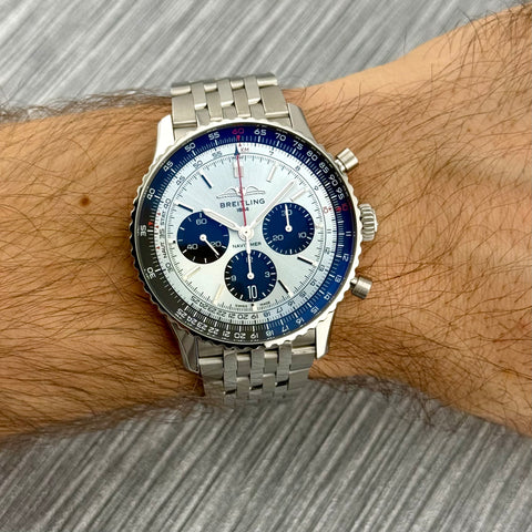 Breitling Navitimer B01 Chronograph 43 Ref. AB0138241C1A1 | Full-Set 08/2023 | Ice Blue | Automatic | 43mm | Breitling Garantie 08/2031 | Top | VIP