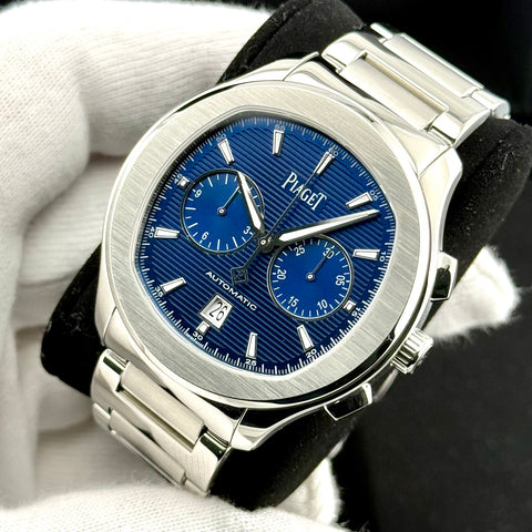 Piaget Polo S Chronograph Ref. G0A41006 | Full-Set 12/2022 | Piaget Garantie 12/2030 | Blue Dial | Top Condition