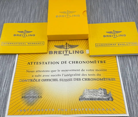 Breitling Chronomat Chronograph Evolution Ref. A13356 | Papiere 12/2008 | Serviced 01/2026 | 44mm | Black Dial | Top