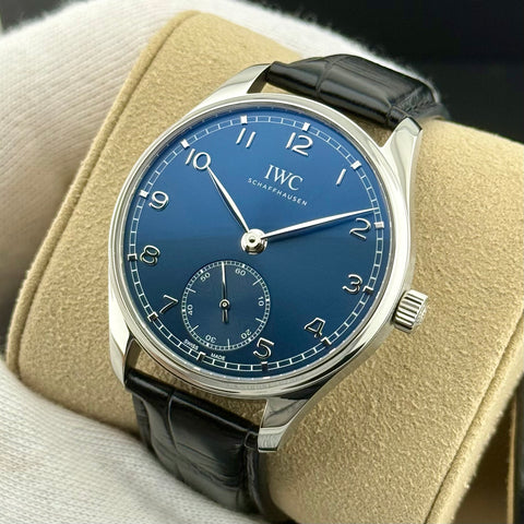 IWC Portugieser Automatic Ref. IW358305 | Full-Set 06/2021 | IWC Garantie 06/2029 | 40,4 mm | Blue Dial | Top