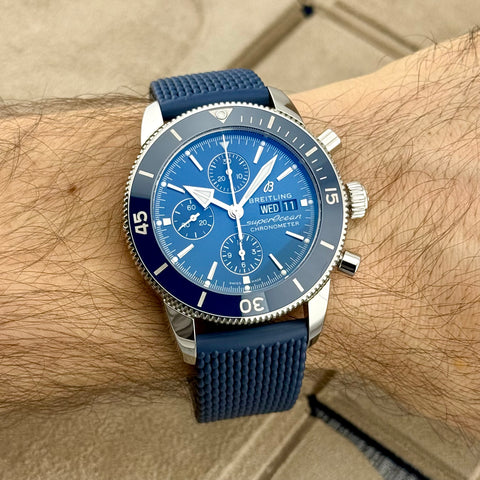Breitling Superocean Heritage Chronograph 44 Ref. A13313161C1S1 | Full-Set 12/2024 | Like New | Chronograph | Blue Dial | Top