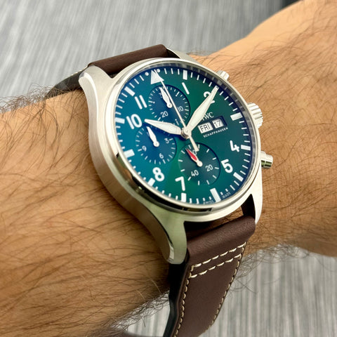 IWC Chronograph Pilots Watch Ref. IW378005 | Full-Set 08/2024 | Unworn | Ungetragen | Garantie 08/2032 | 43mm | Green Dial | Top