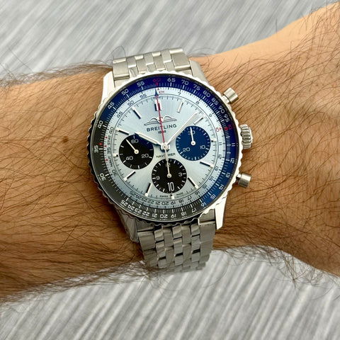 Breitling Navitimer B01 Chronograph 43 Ref. AB0138241C1A1 | Full-Set 08/2023 | Ice Blue | Automatic | 43mm | Breitling Garantie 08/2031 | Top | VIP