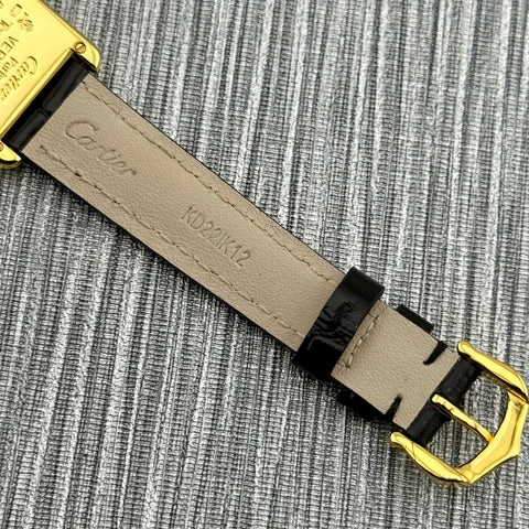 Cartier Tank Vermeil Ref. 5057001 | Quartz | Rare Dial | Vintage | Cartier Strap | 20x28mm | Damen | Ladies | VIP
