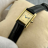 Cartier Tank Quartz Small silber-vergoldet Ref. 3 | 23x30mm | Rare Roman Dial | Art Deco