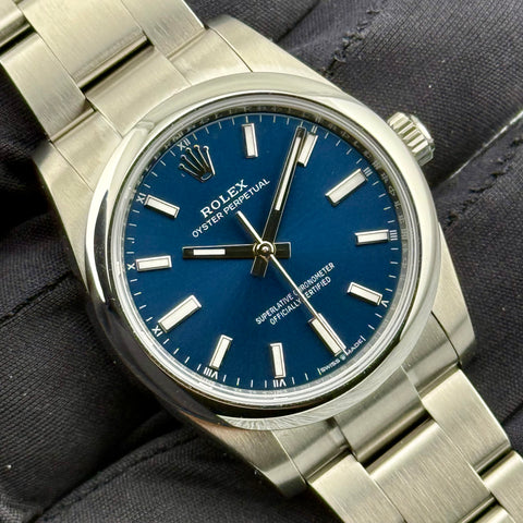 Rolex Oyster Perpetual 34 Ref. 124200 | Full-Set 2025 | NEU | LC100 | 34mm | Blue Dial | Automatic | VIP