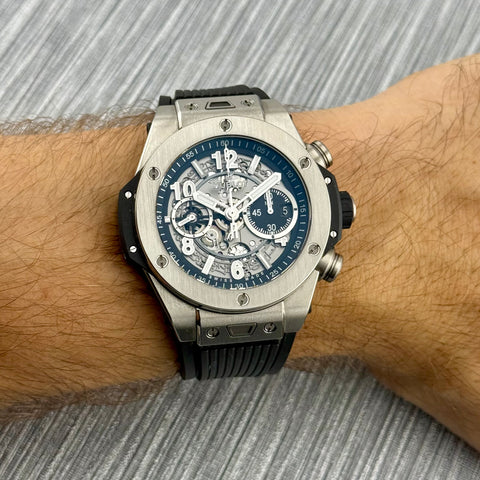 Hublot Big Bang Unico Chronograph Ref. 421.NX.1170.RX | Full-Set 11/2024 | Hublot 11/2026 | Titan | 44mm | Top Condition