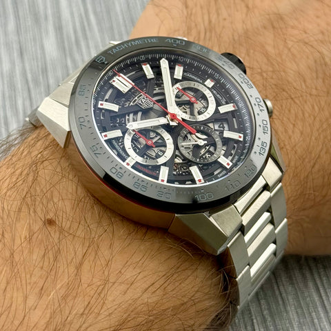 Tag Heuer Carrera Chronograph Ref. CBG2A10.BA0654 | Full-Set 10/2022 | Automatic | Heuer 02 Manufakturwerk | 45mm | Top
