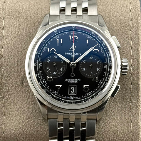 Breitling Premier B01 Chronograph 42 Ref. AB0145221B1A1 | Full-Set 10/2025 | NEU | Automatic | Unworn | Black Dial | 42mm | VIP