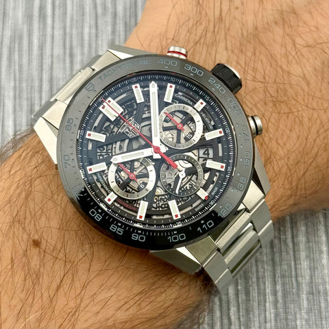 Tag Heuer Carrera Chronograph Ref. CBG2A10.BA0654 | Full-Set 10/2022 | Automatic | Heuer 02 Manufakturwerk | 45mm | Top