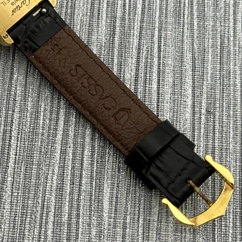 Cartier Tank Vermeil Ref. 5057001 | Quartz | Rare Dial | Vintage | Cartier Strap | 20x28mm | Damen | Ladies | VIP