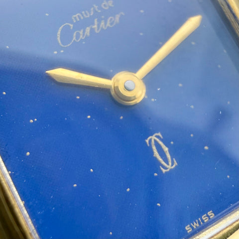 Cartier Tank Vermeil Must Ref. 3 | Handaufzug | Manual | Lapislazuli | Blue | Good Condition