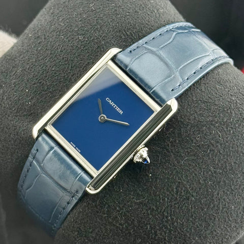 Cartier Tank Must de Cartier Blue Ref. WSTA0055 (4323) | Full-Set 09/2021 | Unworn | Blue Dial | Quarz | Cartier 4323 | Top