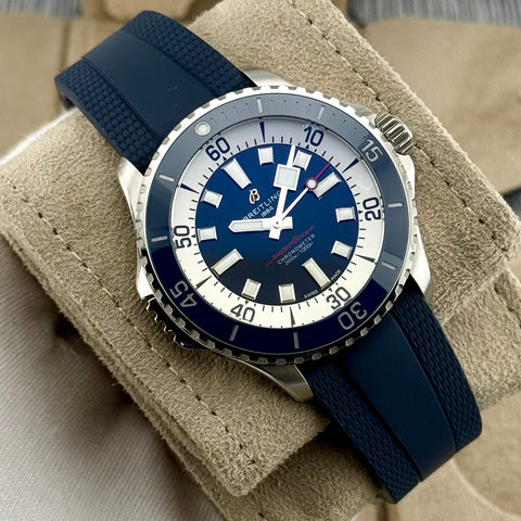 Breitling Superocean Automatic 46 Ref. A17378E71C1S1 | Full-Set 12/2023 | Breitling Garantie 12/2027 | Blue Dial | Top