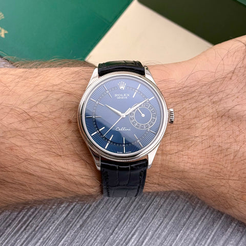 Rolex Cellini Ref. 50519 | Full-Set 2019 | 18K Weißgold | Blue Dial | Top Condition | LC EU