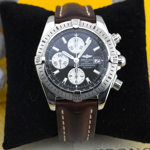 Breitling Chronomat Chronograph Evolution Ref. A13356 | Papiere 12/2008 | Serviced 01/2026 | 44mm | Black Dial | Top